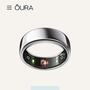 Oura  Gen3 Horizon Silver US7 ring with charger